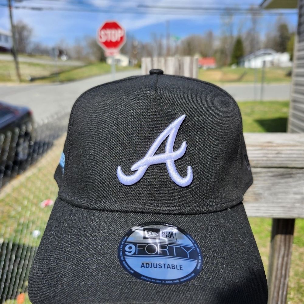 Black 9FORTY Adjustable Cap with White Logo